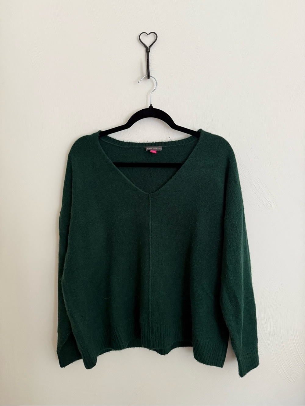 Women's Green V-Neck Sweater